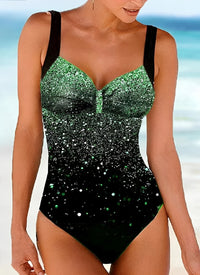 Damen Glitzer Push-up Badeanzug – Mit figurformendem Schnitt