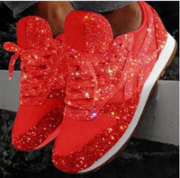 Glitzernde Mesh-Sneaker für Damen für Alltag und Partys