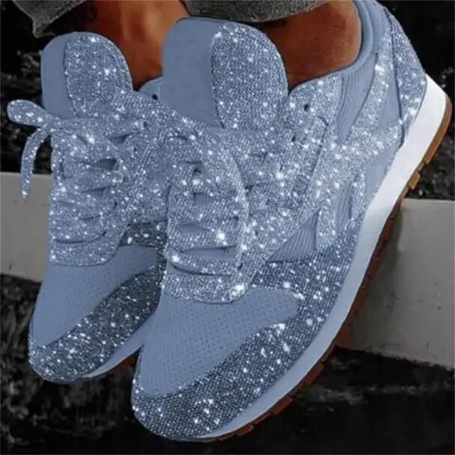 Glitzernde Mesh-Sneaker für Damen für Alltag und Partys