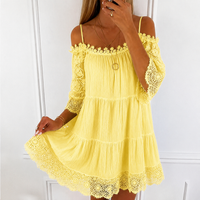 Schulterfreies Rüschen-Minikleid für Damen