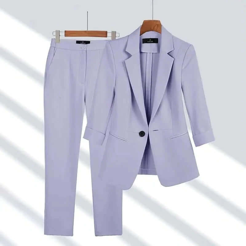 Elegantes tailliertes Damen-Hosenanzug-Set