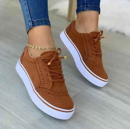 Damen Schnür-Platform-Sneaker
