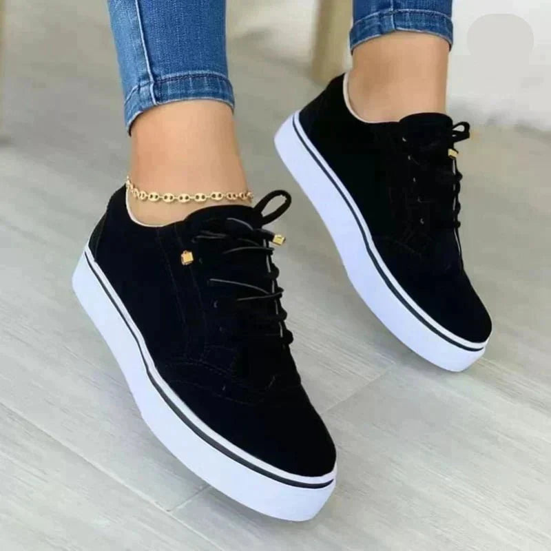 Damen Schnür-Platform-Sneaker