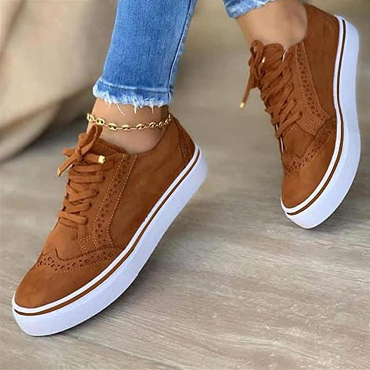 Damen Schnür-Platform-Sneaker