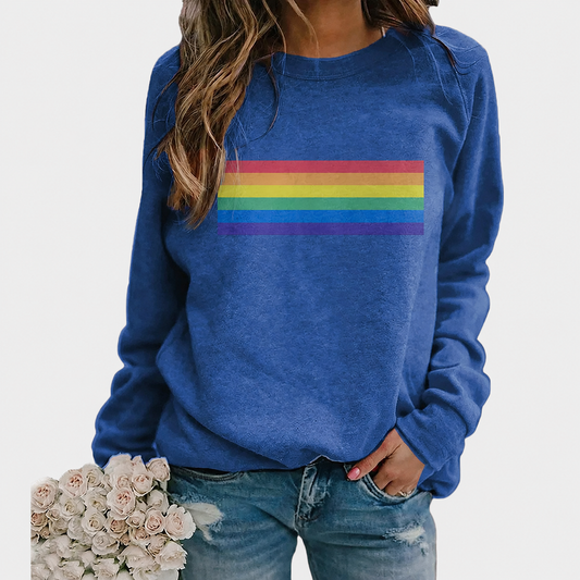 Langärmliger Damen-Pullover mit Rundhalsausschnitt