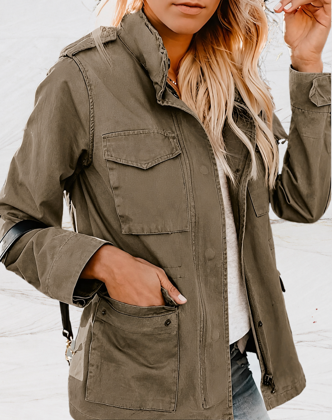Damen Military-Utility-Jacke