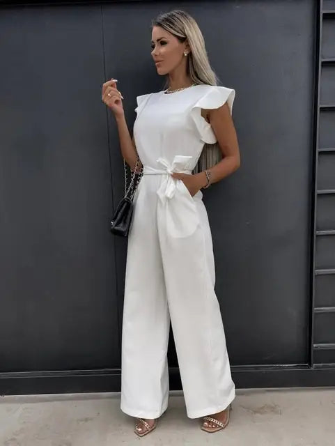 Damen-Jumpsuit - Eleganter und bequemer Jumpsuit mit weitem Bein