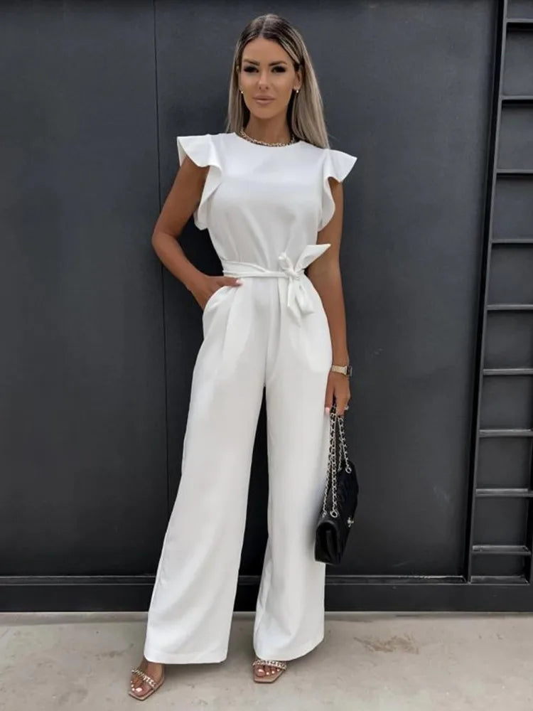 Damen-Jumpsuit - Eleganter und bequemer Jumpsuit mit weitem Bein