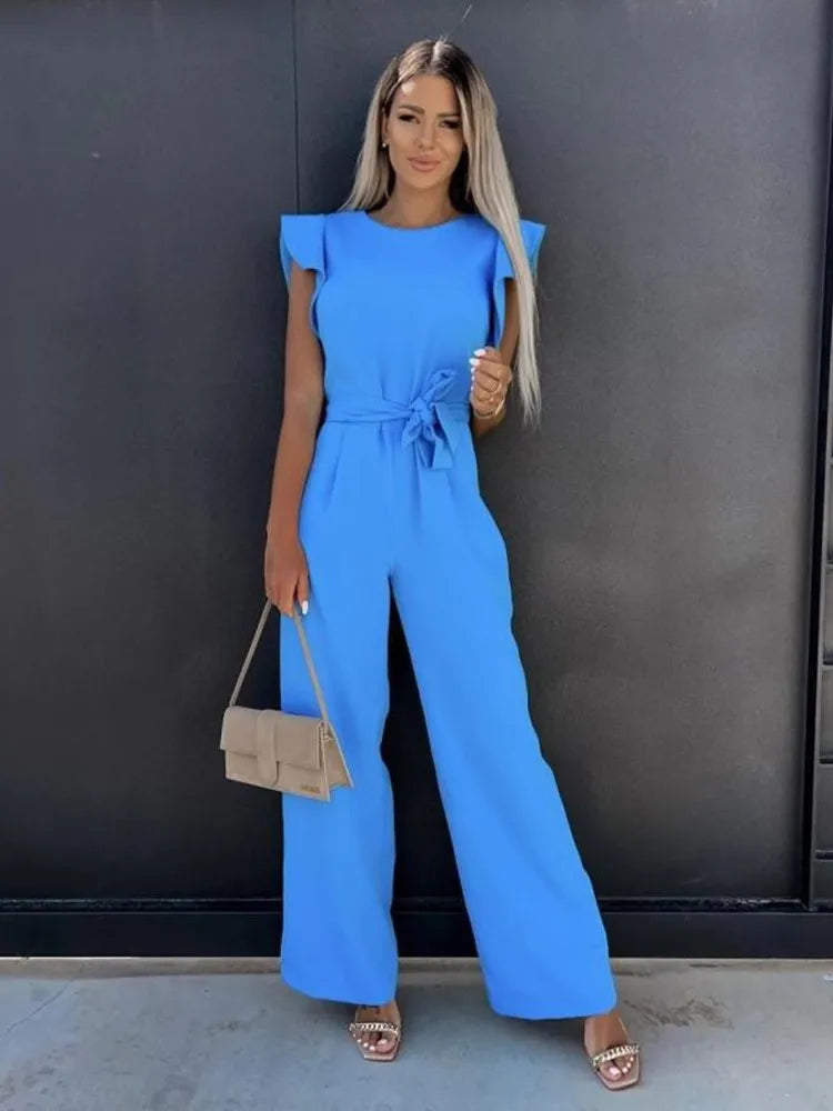 Damen-Jumpsuit - Eleganter und bequemer Jumpsuit mit weitem Bein