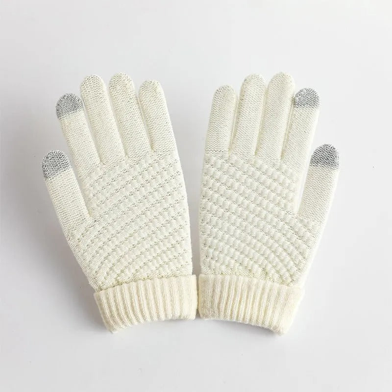 Damen-Winterhandschuhe aus Kaschmirstrick