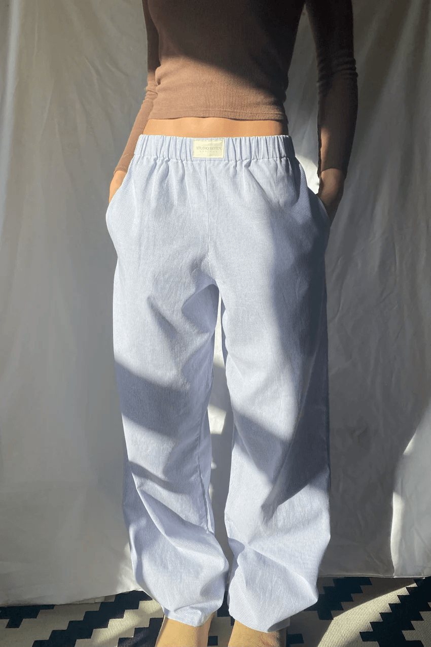 Locker geschnittene Damen-Loungehose mit elastischem Bund, weich, leicht und bequem mit Seitentaschen für maximalen Komfort