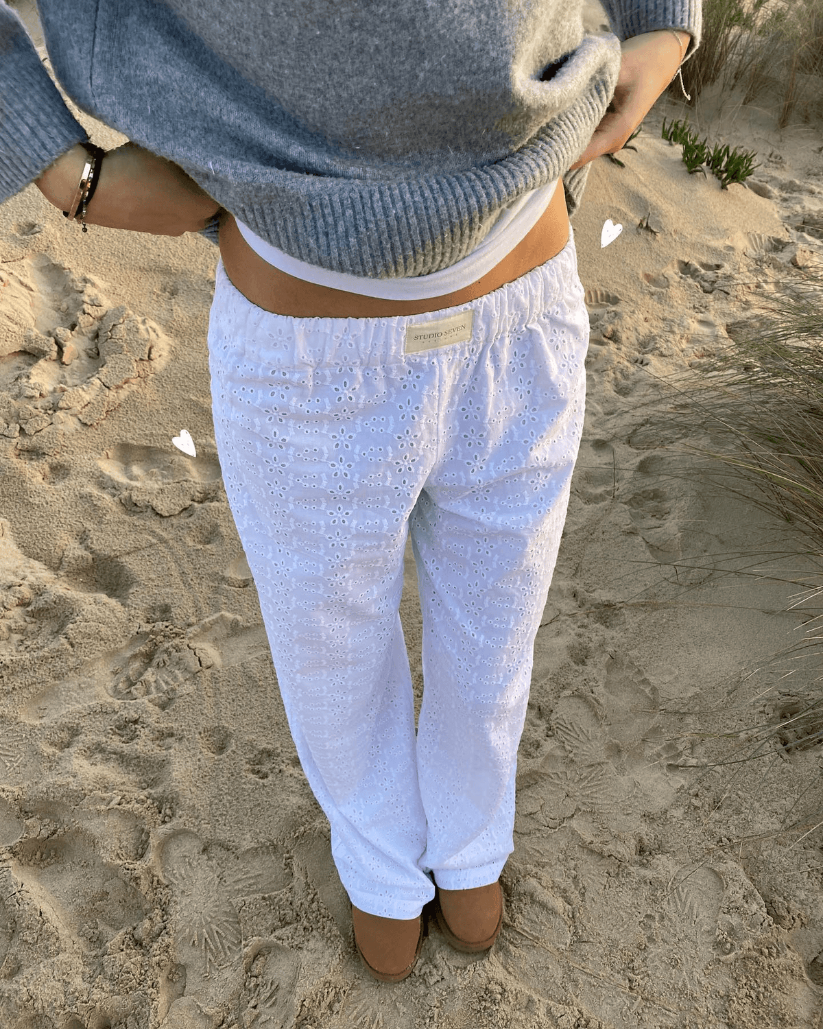 Locker geschnittene Damen-Loungehose mit elastischem Bund, weich, leicht und bequem mit Seitentaschen für maximalen Komfort