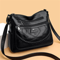 Damen Luxus Weichleder-Schultertasche - Alltägliche Eleganz