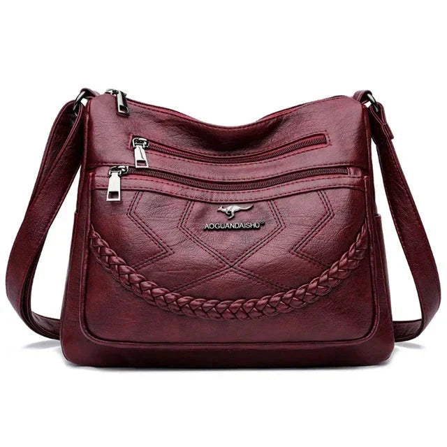 Damen Luxus Weichleder-Schultertasche - Alltägliche Eleganz