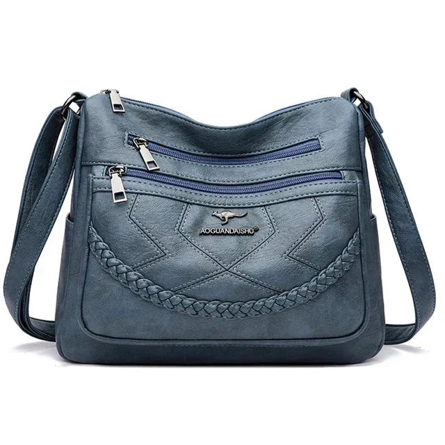 Damen Luxus Weichleder-Schultertasche - Alltägliche Eleganz