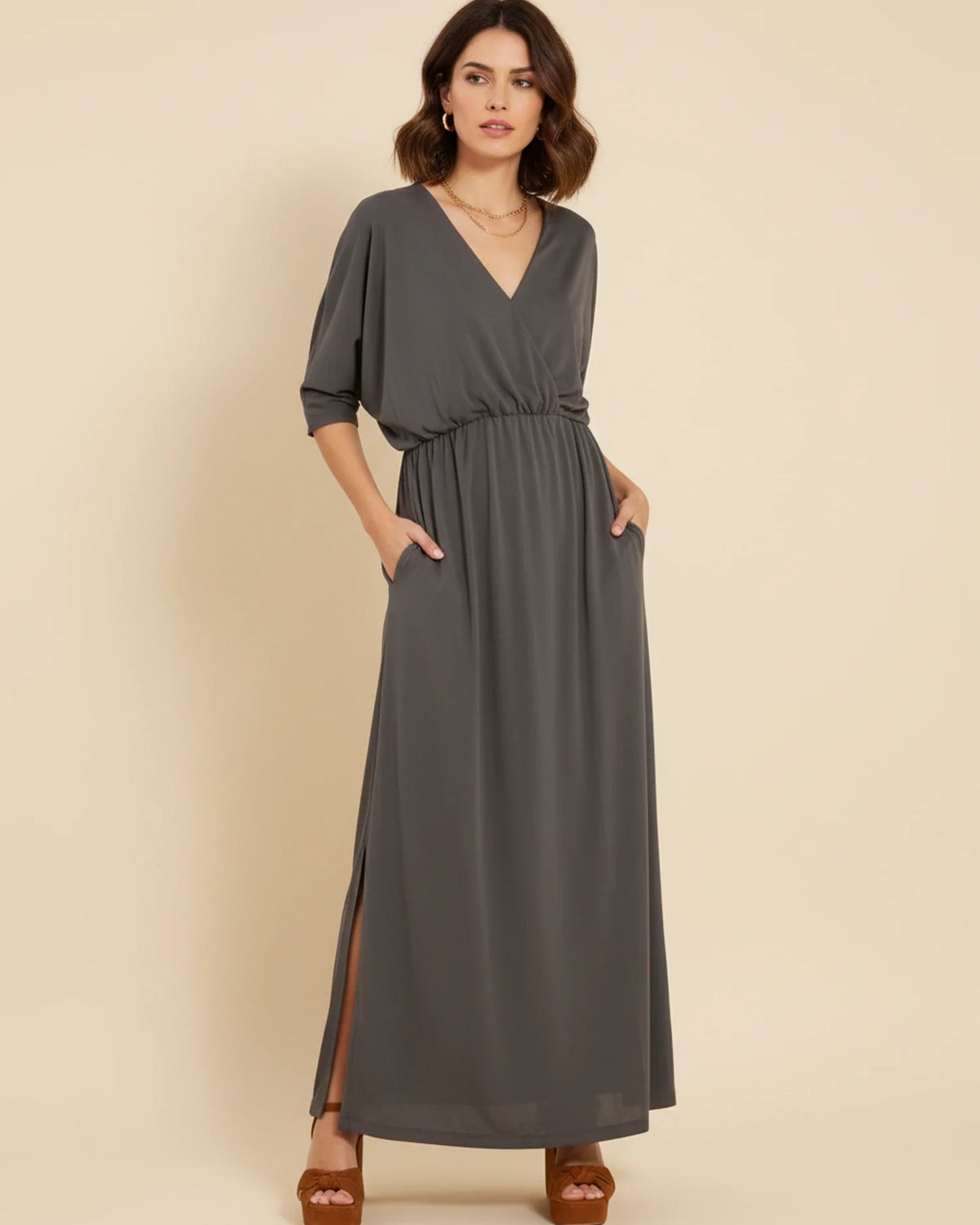 Damen-Maxikleid mit Taschen