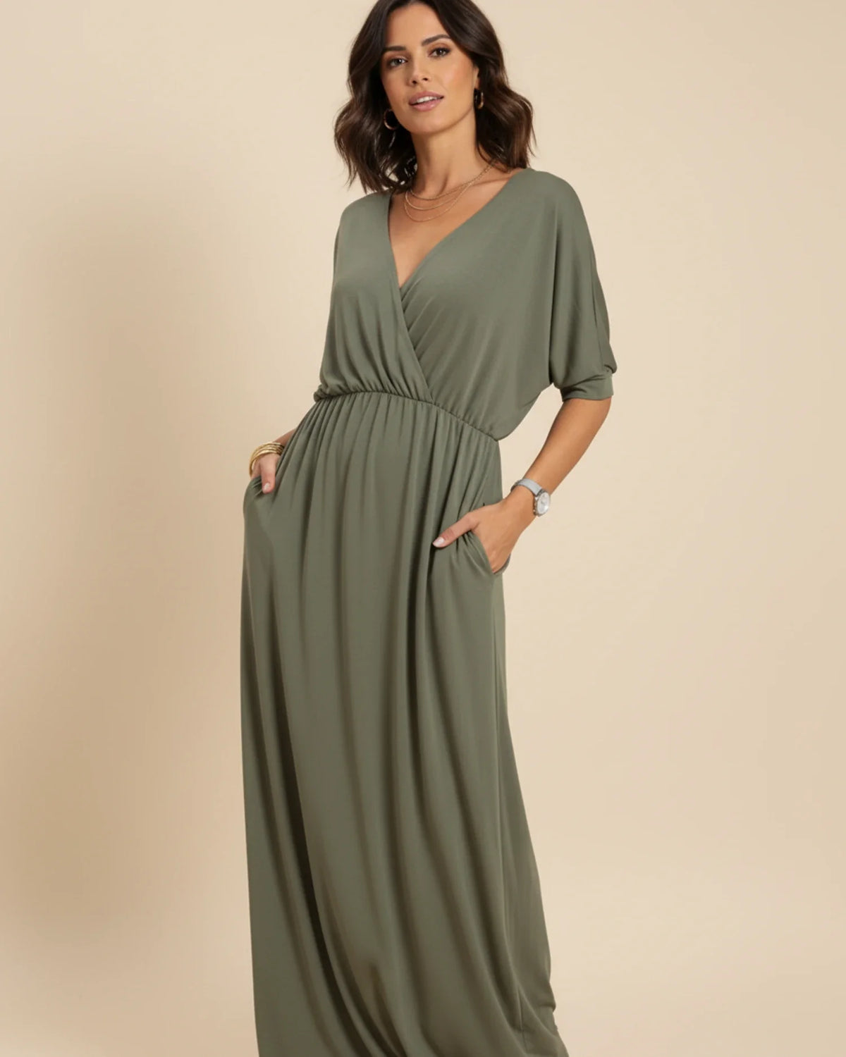 Damen-Maxikleid mit Taschen