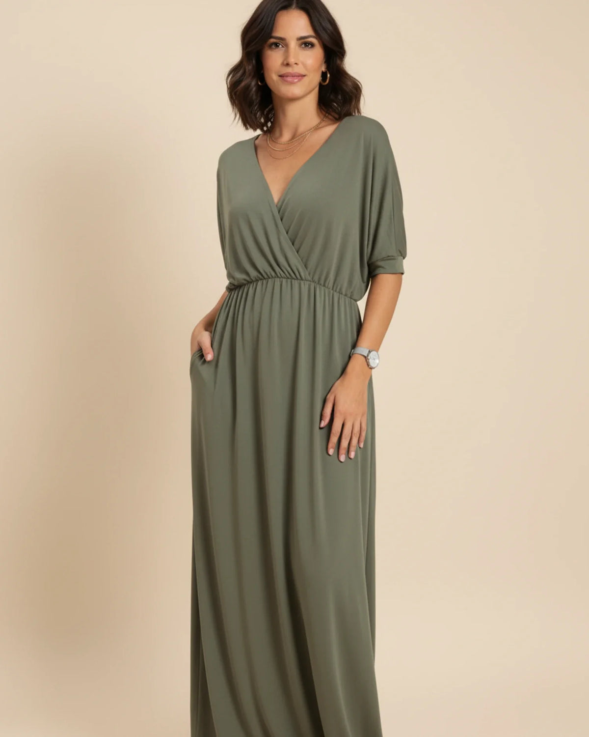 Damen-Maxikleid mit Taschen