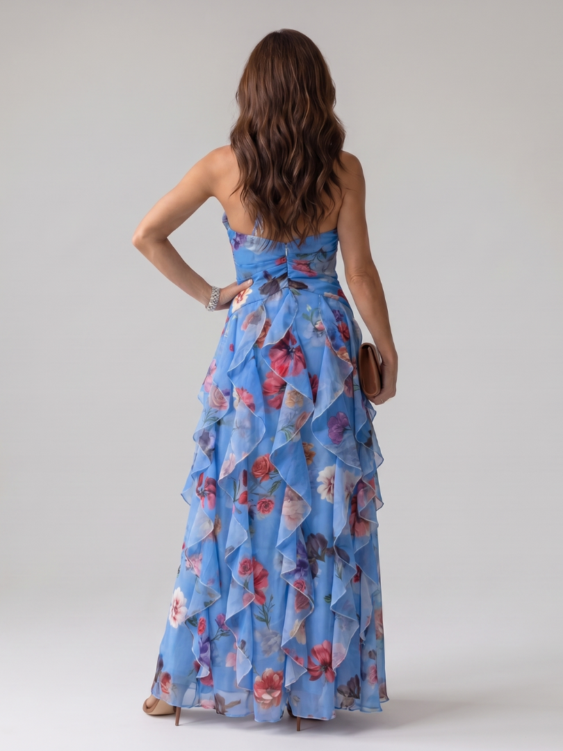 Damen Neckholder-Maxikleid