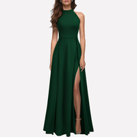 Damen Neckholder Maxikleid in A-Linie