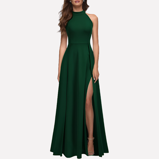 Damen Neckholder Maxikleid in A-Linie