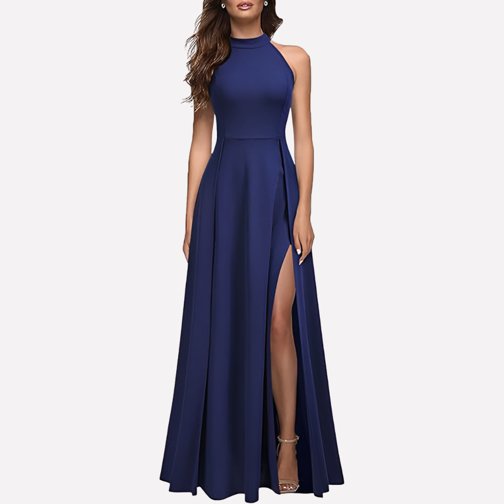 Damen Neckholder Maxikleid in A-Linie