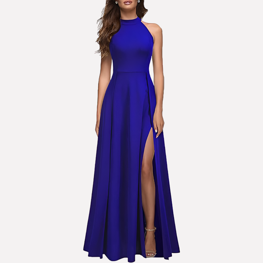 Damen Neckholder Maxikleid in A-Linie