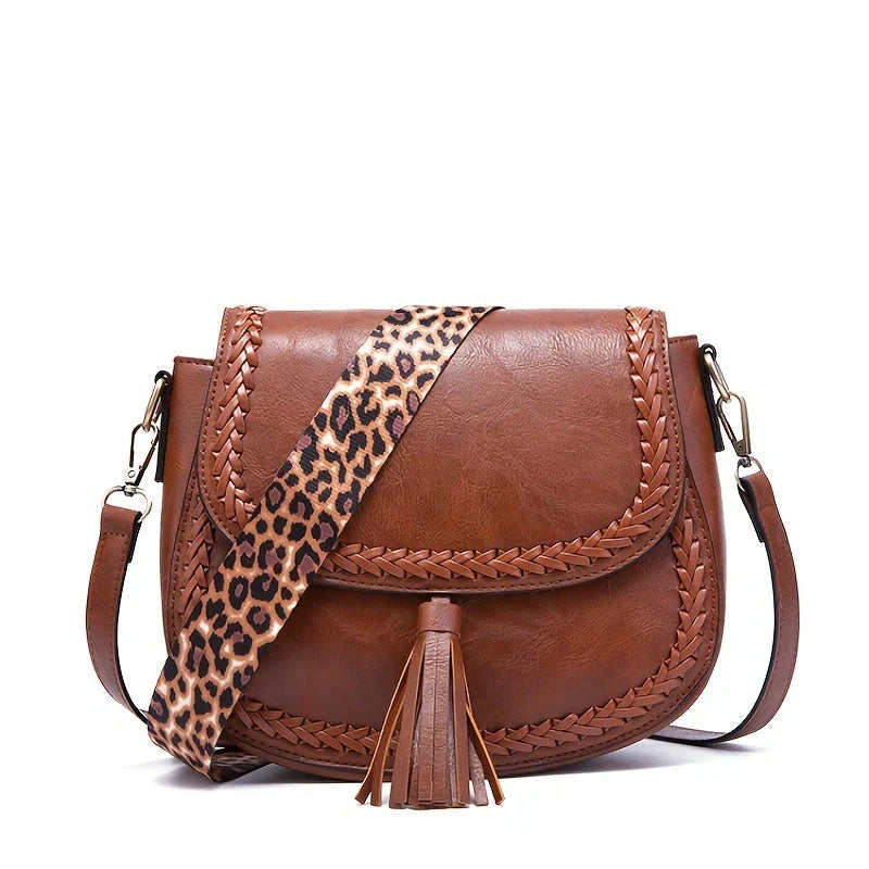 Damen-Satteltasche mit Quastendetail