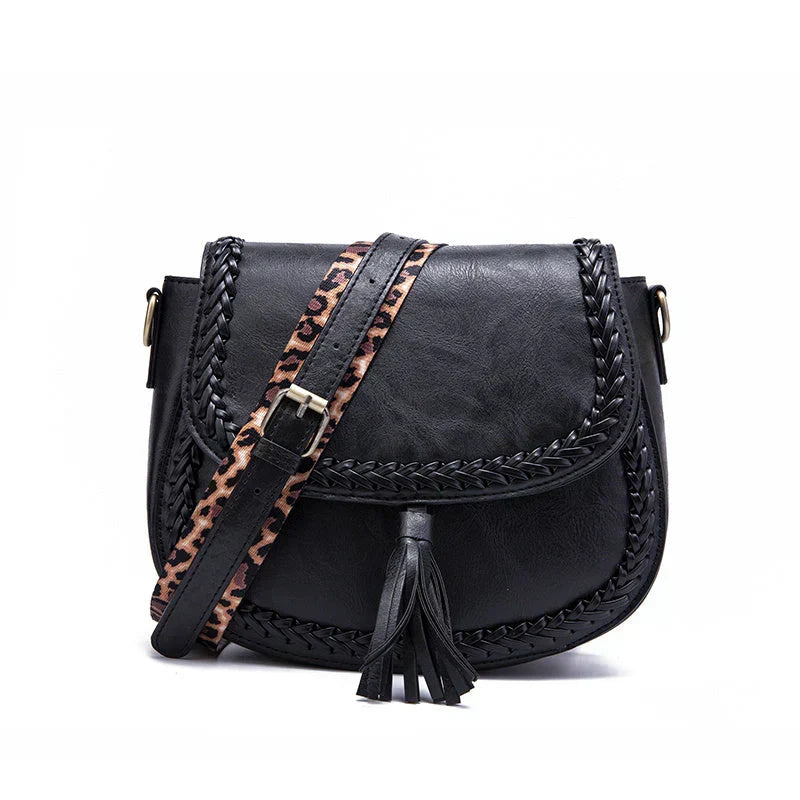 Damen-Satteltasche mit Quastendetail