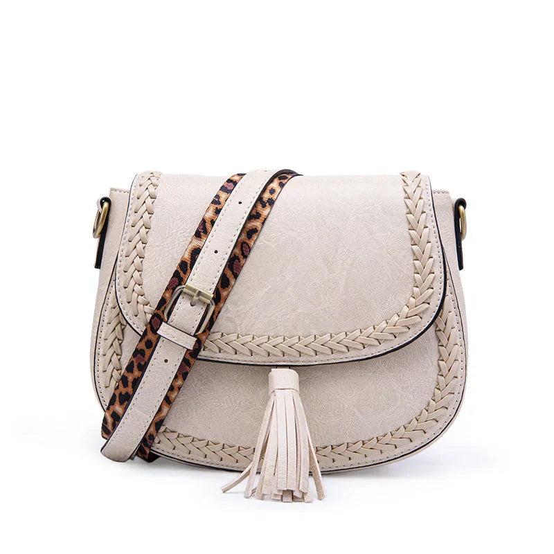 Damen-Satteltasche mit Quastendetail