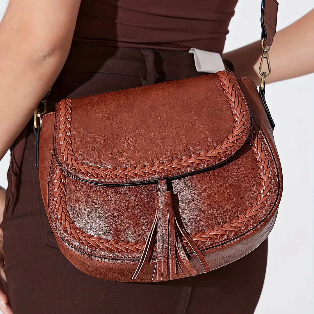 Damen-Satteltasche mit Quastendetail