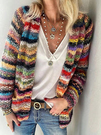 Damen Strickstrickjacke mit offener Vorderseite