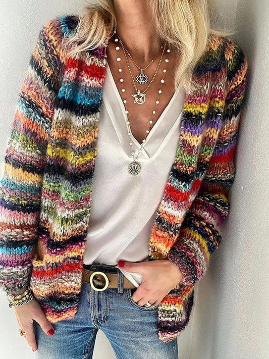 Damen Strickstrickjacke mit offener Vorderseite