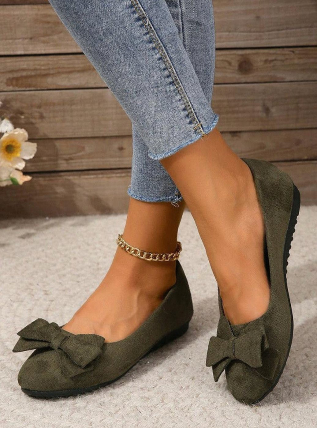 Orthopädischer Damen-Bequemschuh zum Hineinschlüpfen mit Schleifendetail