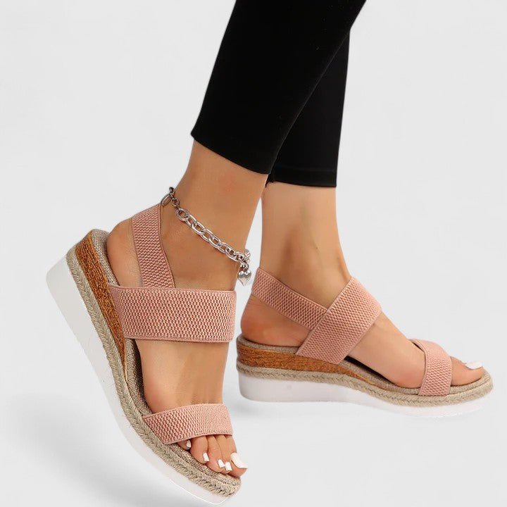 Orthopädische Keilabsatz-Plateausandalen für Damen