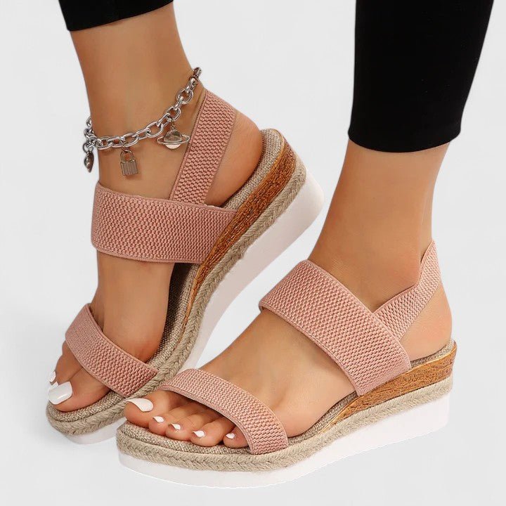 Orthopädische Keilabsatz-Plateausandalen für Damen