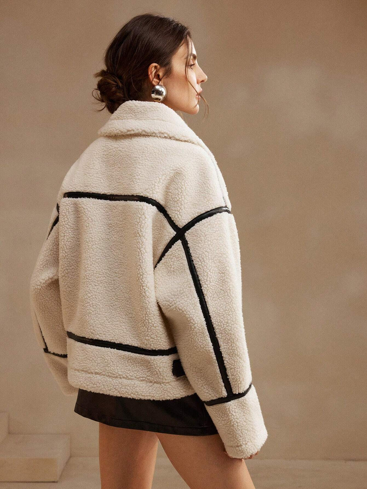 Oversized Sherpa-Jacke für Damen