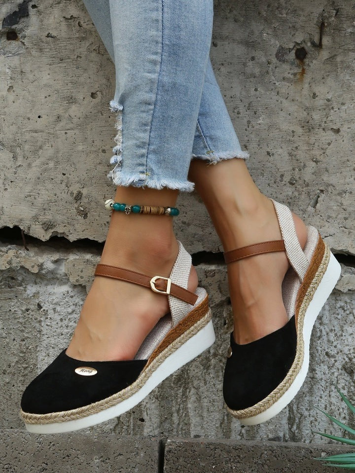 Damen Platform Espadrille Sandalen