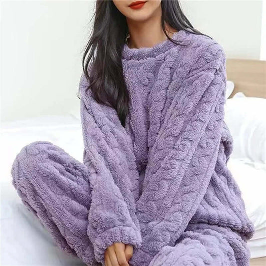 Damen-Fleece-Pyjama-Set - Weiche und warme Homewear
