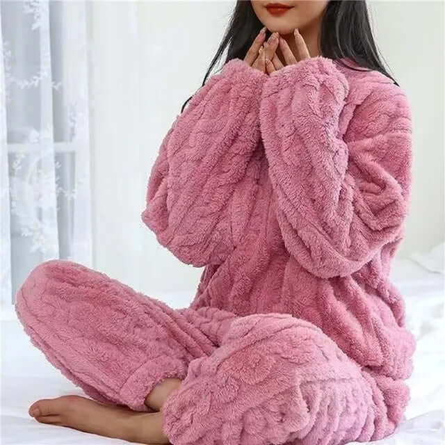 Damen-Fleece-Pyjama-Set - Weiche und warme Homewear
