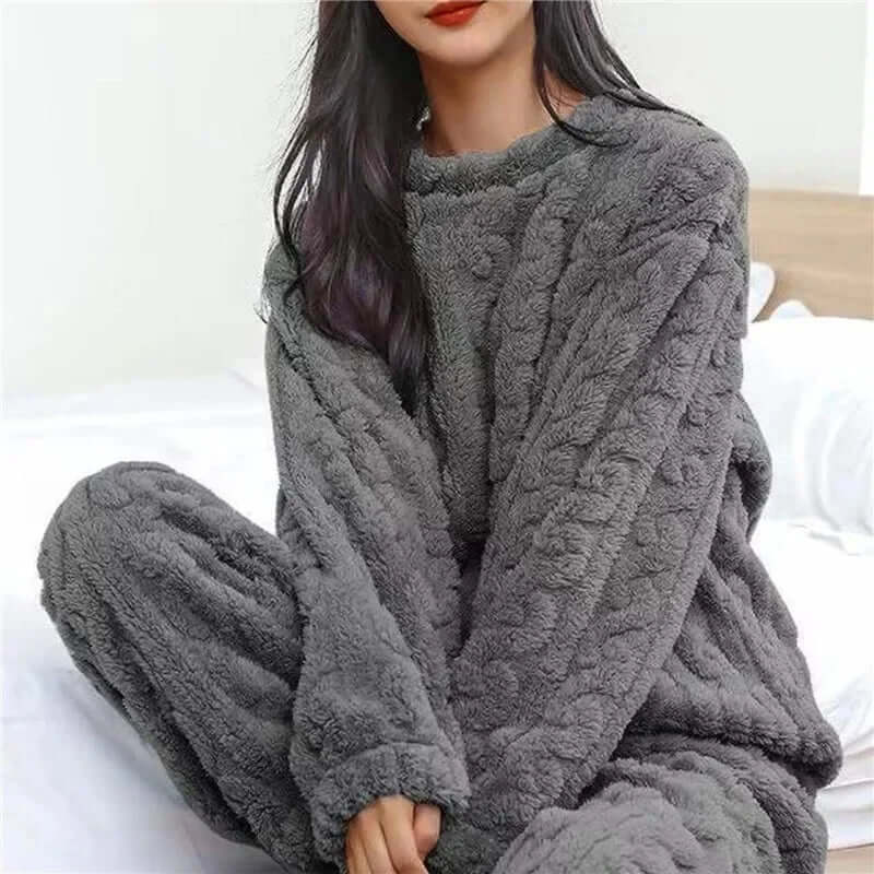 Damen-Fleece-Pyjama-Set - Weiche und warme Homewear