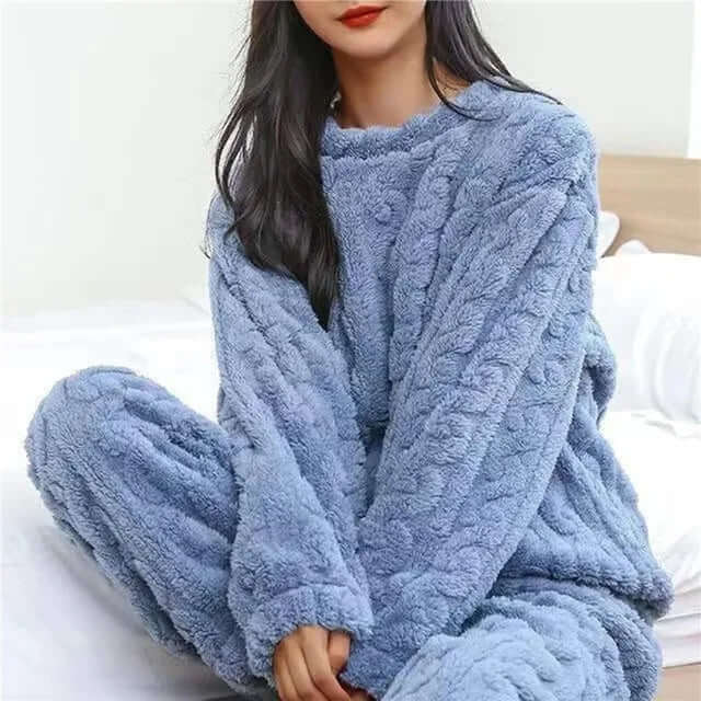 Damen-Fleece-Pyjama-Set - Weiche und warme Homewear
