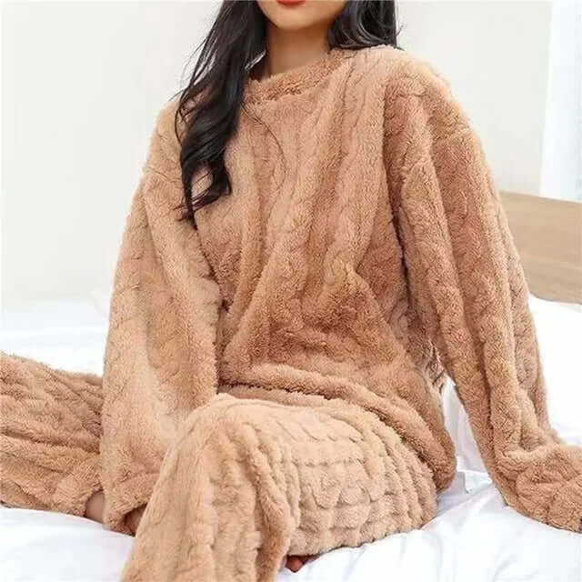 Damen-Fleece-Pyjama-Set - Weiche und warme Homewear