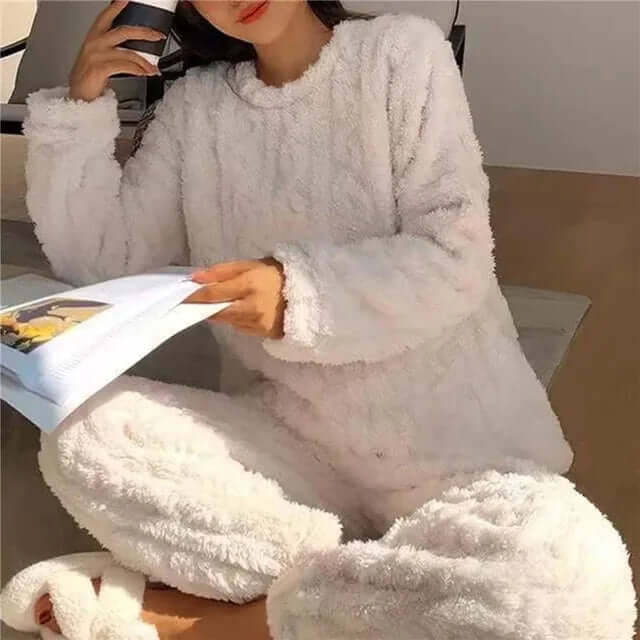 Damen-Fleece-Pyjama-Set - Weiche und warme Homewear