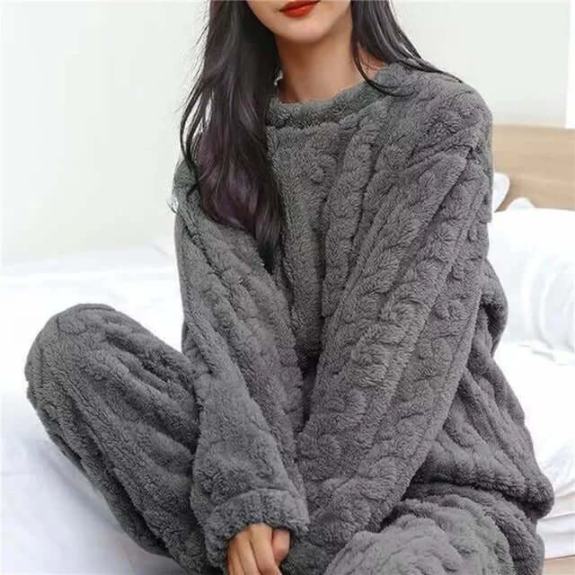 Damen-Fleece-Pyjama-Set - Weiche und warme Homewear