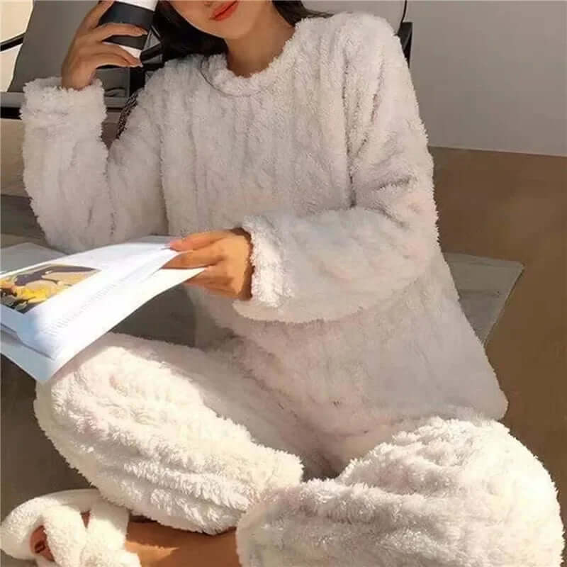 Damen-Fleece-Pyjama-Set - Weiche und warme Homewear