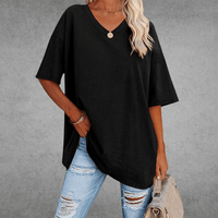 Damen-Shirt mit 3/4-Arm und Rundhalsausschnitt