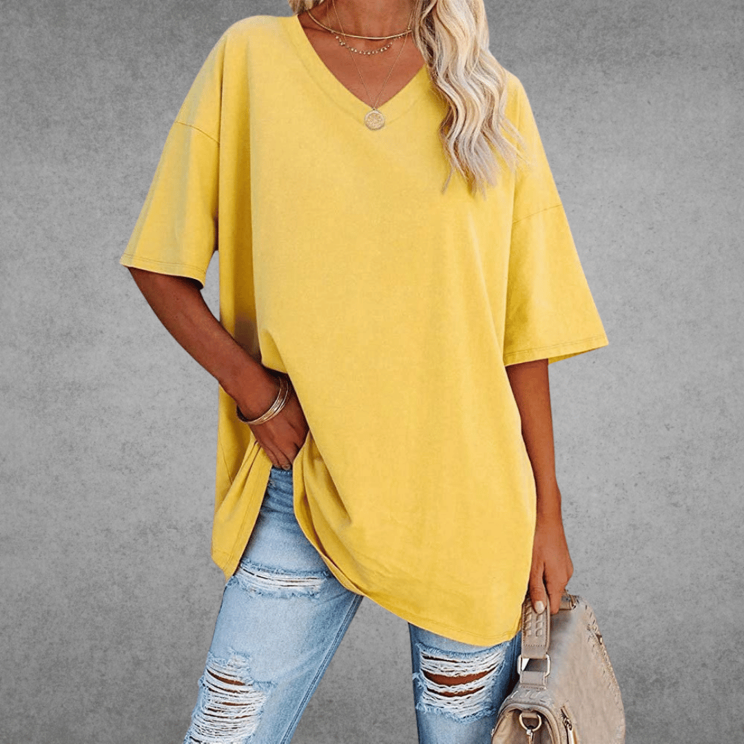 Damen-Shirt mit 3/4-Arm und Rundhalsausschnitt