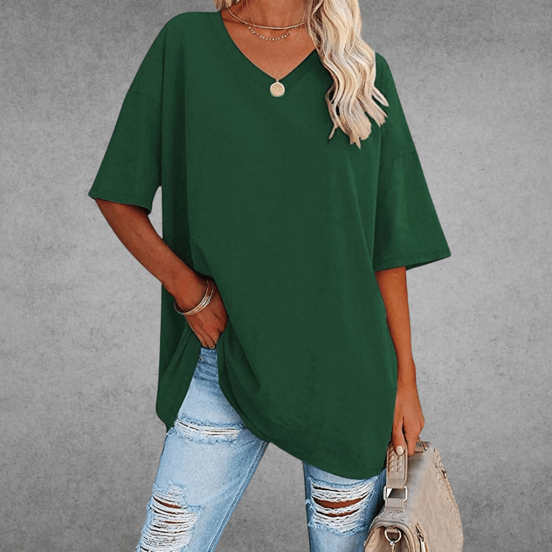 Damen-Shirt mit 3/4-Arm und Rundhalsausschnitt