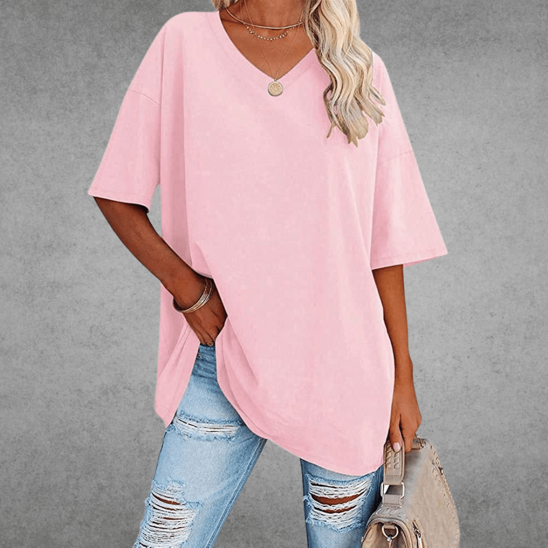 Damen-Shirt mit 3/4-Arm und Rundhalsausschnitt